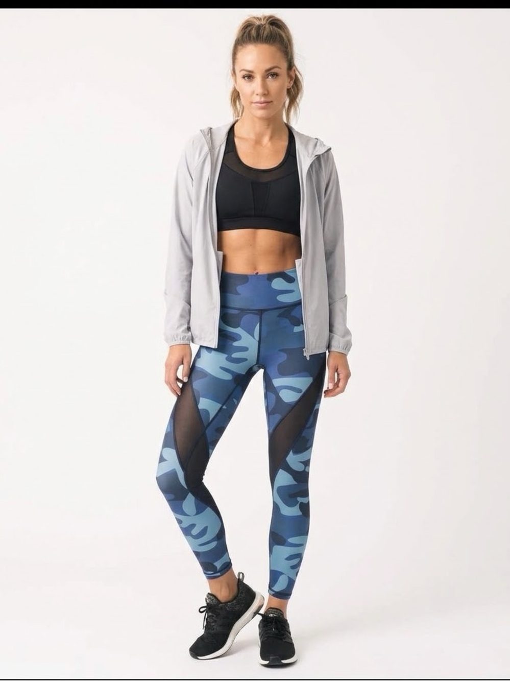 ZYIA Active $72 NWT W13-14” Camo Mesh Light n Tight Hi-Rise Leggings I24" 6-8